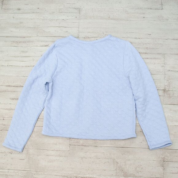 NWT J. Crew Quilted Cotton Cardigan Jacket in Periwinkle size L - Picture 6 of 12